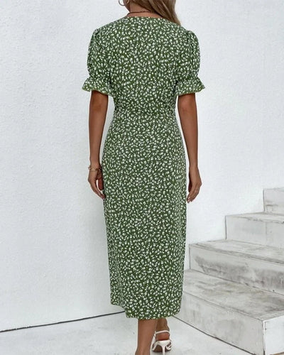 Giselle - Floral V-Neck Dress