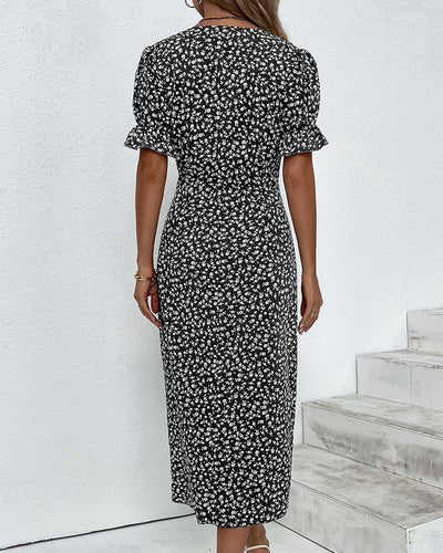 Giselle - Floral V-Neck Dress