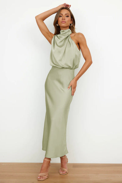 Carlina Satin Maxi Dress