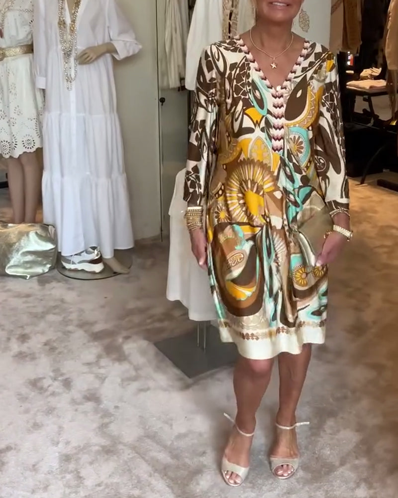 Carissa - Retro Printed Dress