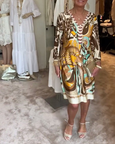 Carissa - Retro Printed Dress