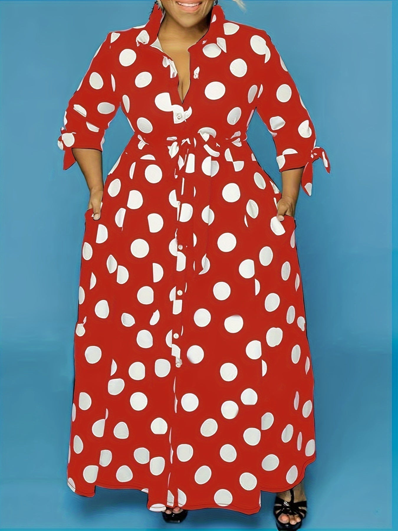 Allegra - Elegant Polka Dot Dress