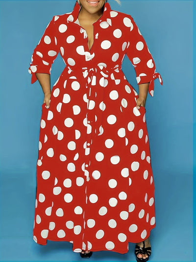Allegra - Elegant Polka Dot Dress