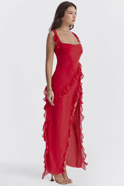 Amira Long Dress – Dark Plum