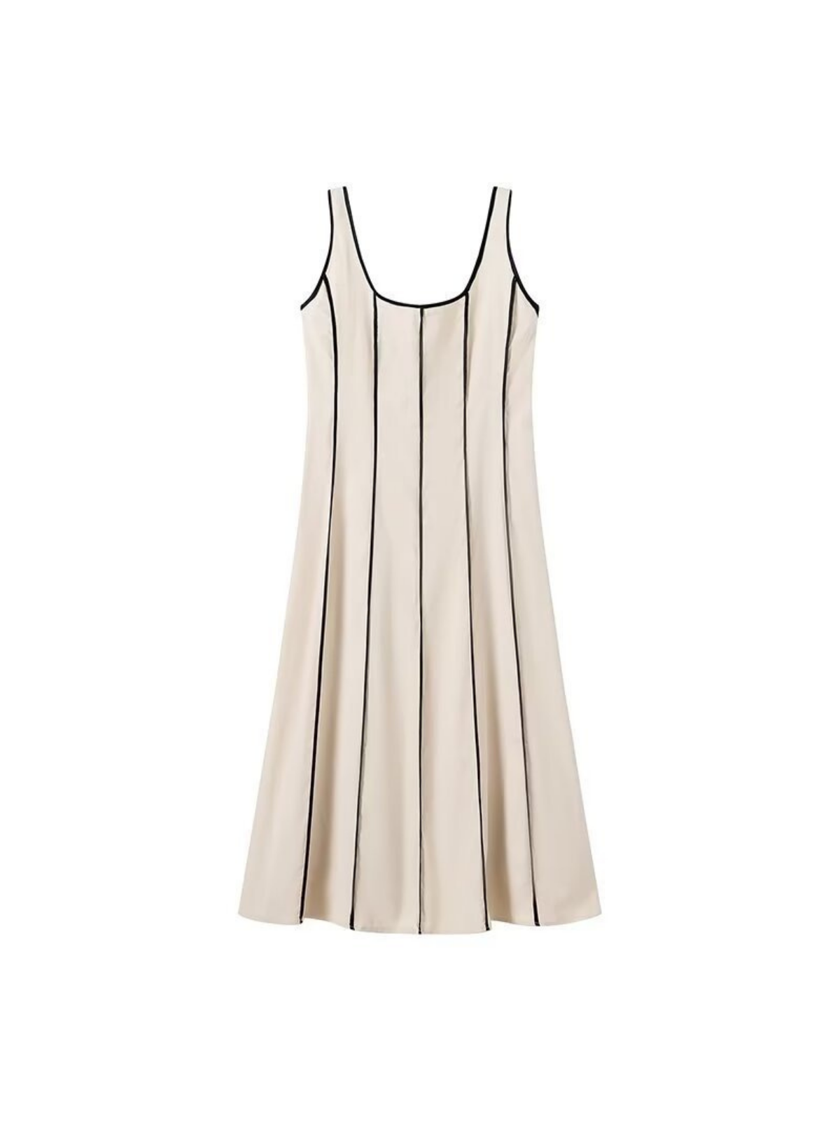 Fitted Silhouette Striped Tank Dress