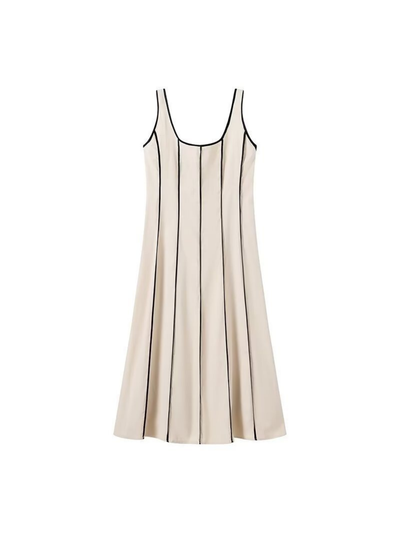 Fitted Silhouette Striped Tank Dress