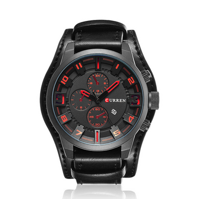 Max - Leather Strap Chronograph Watch