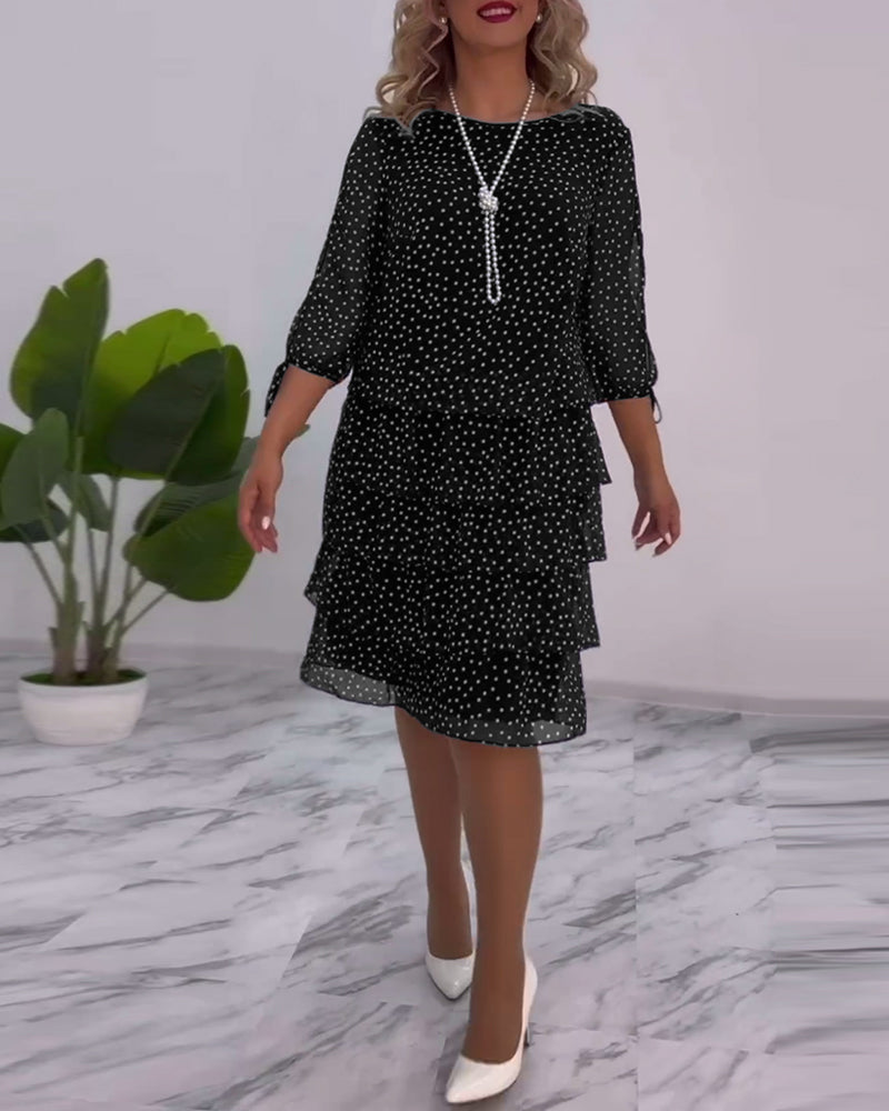 Hilda - Polka Dot Layered Dress