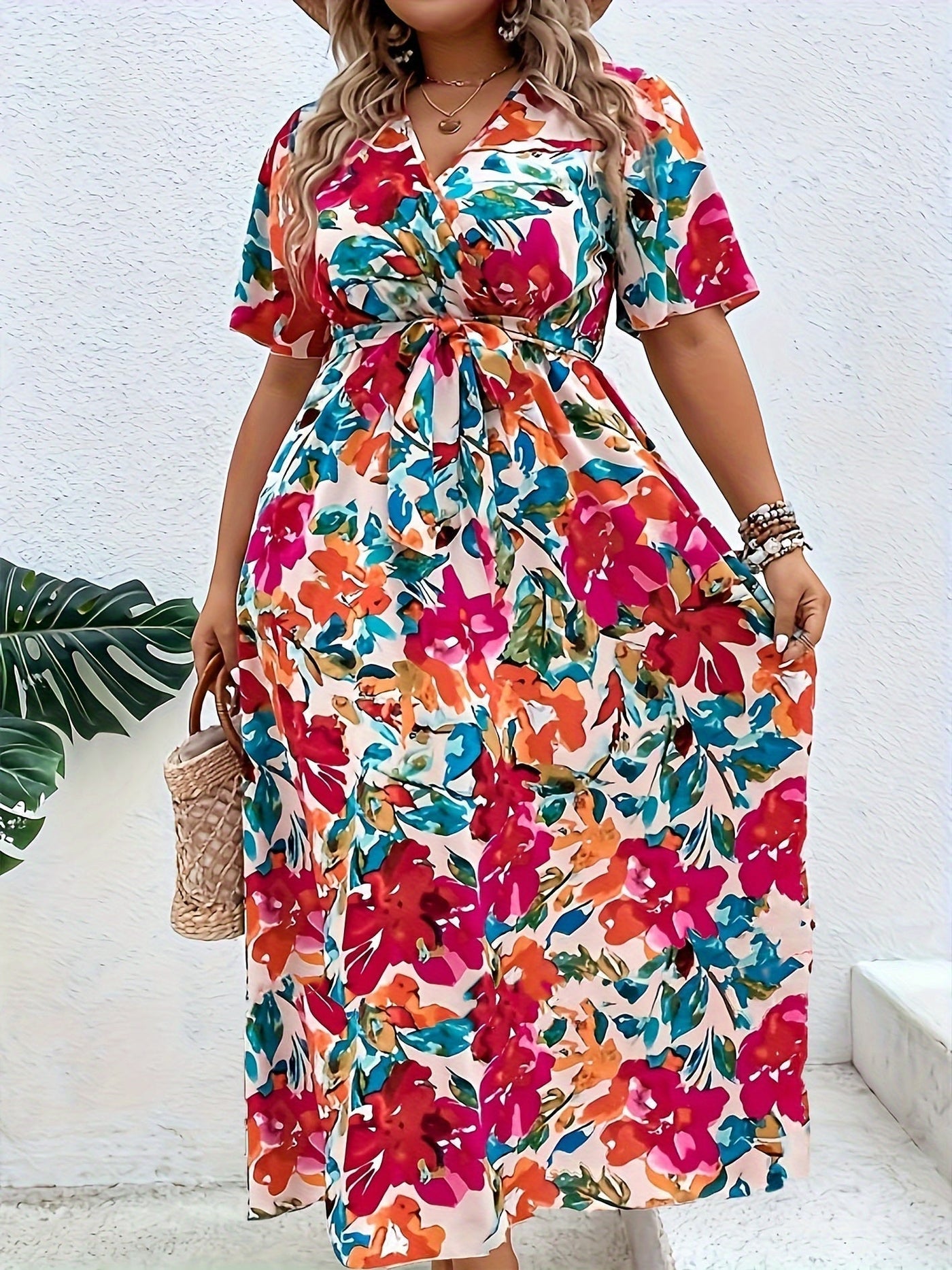 Lindsay - Radiant Floral Wrap Dress