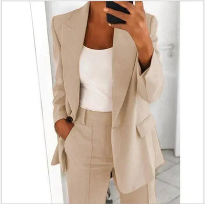 Isabella - Turn-Down Collar Blazer & Pants Set