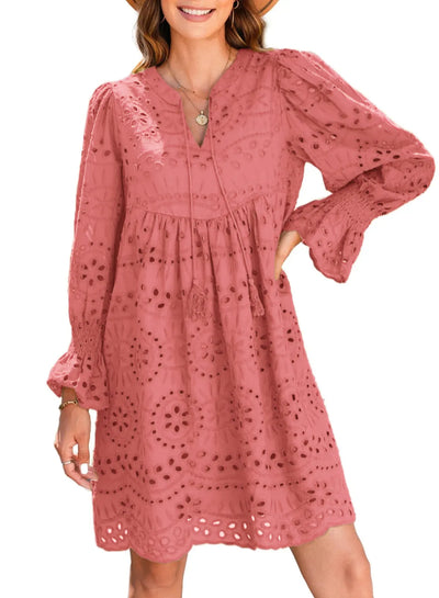 Shairene - Feminine Eyelet Dress