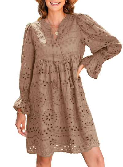 Shairene - Feminine Eyelet Dress