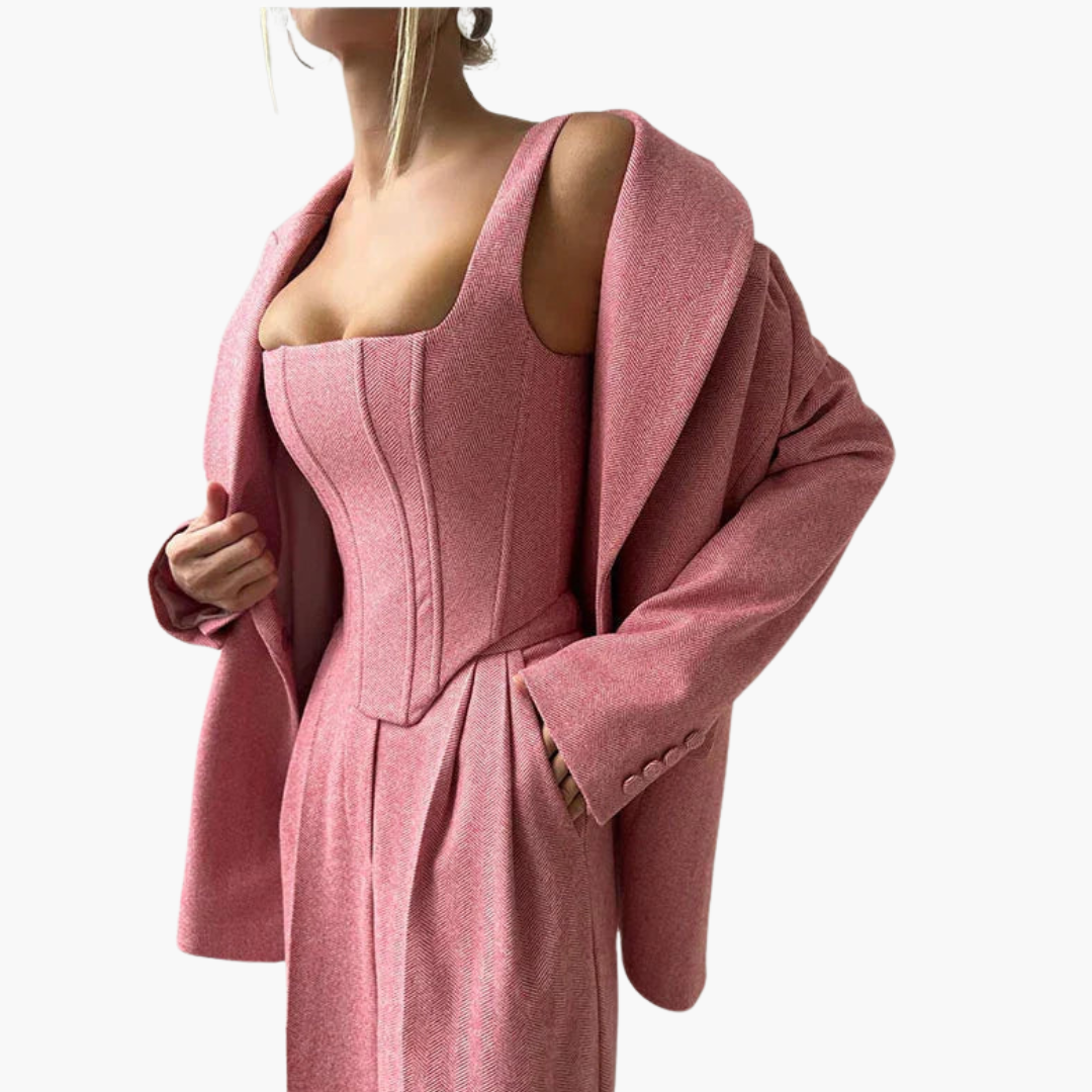 Ivory - Fishbone Crisp 3-Piece Suit