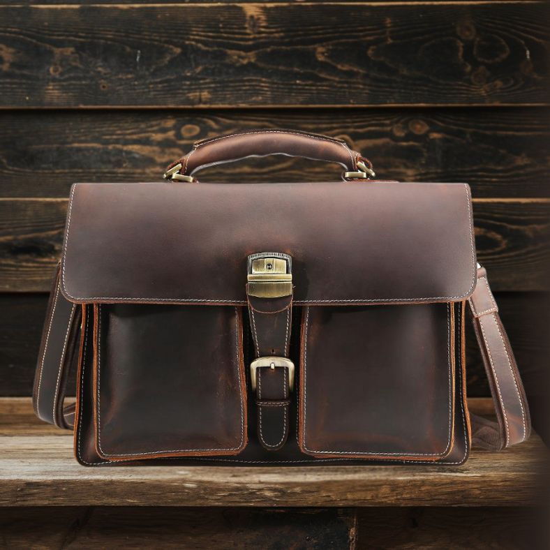 Nile - Brown Leather Shoulder Bag