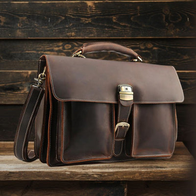 Nile - Brown Leather Shoulder Bag