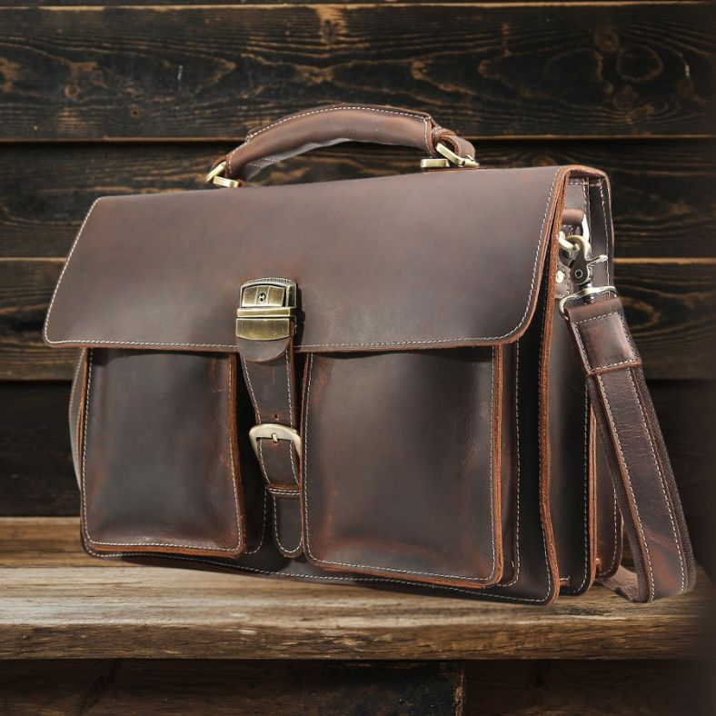 Nile - Brown Leather Shoulder Bag