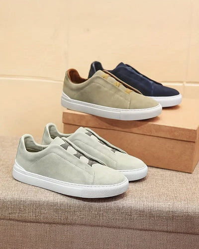 Larkin - Suede Lace-Up Sneakers