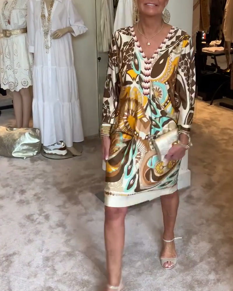 Carissa - Retro Printed Dress