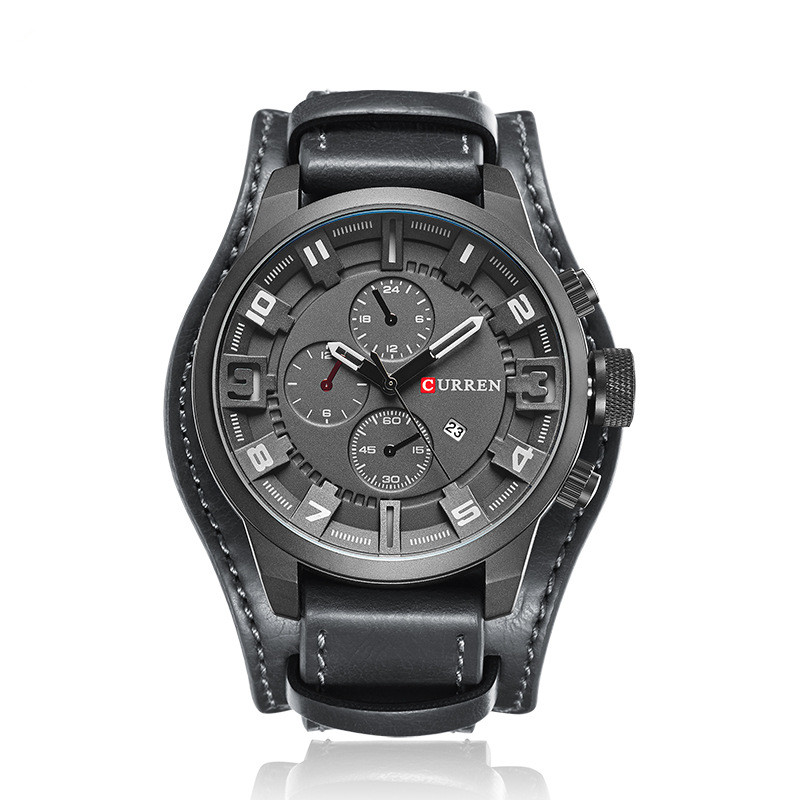 Max - Leather Strap Chronograph Watch