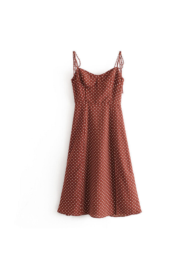 Vintage Muse Polka Dot Long Dress