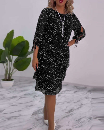 Hilda - Polka Dot Layered Dress