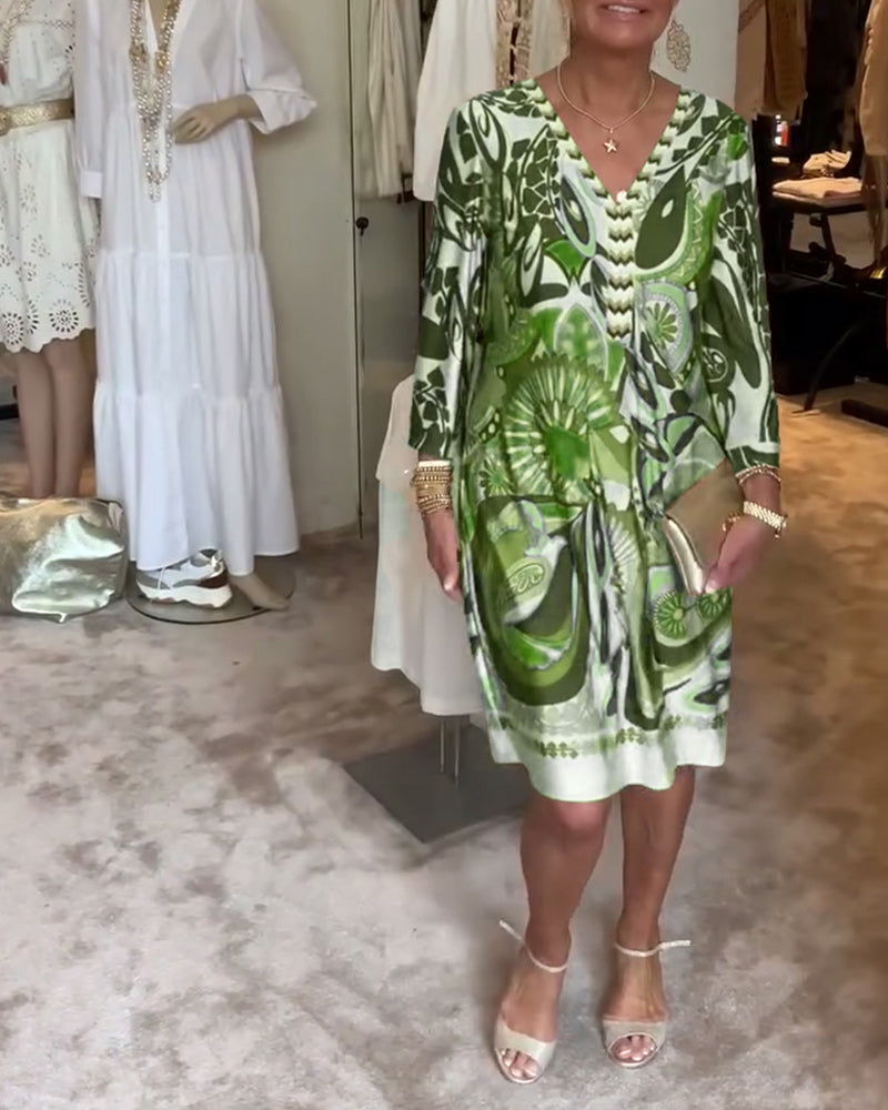 Carissa - Retro Printed Dress