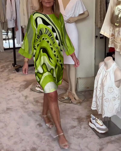 Mirabella - Vibrant Abstract Print Dress