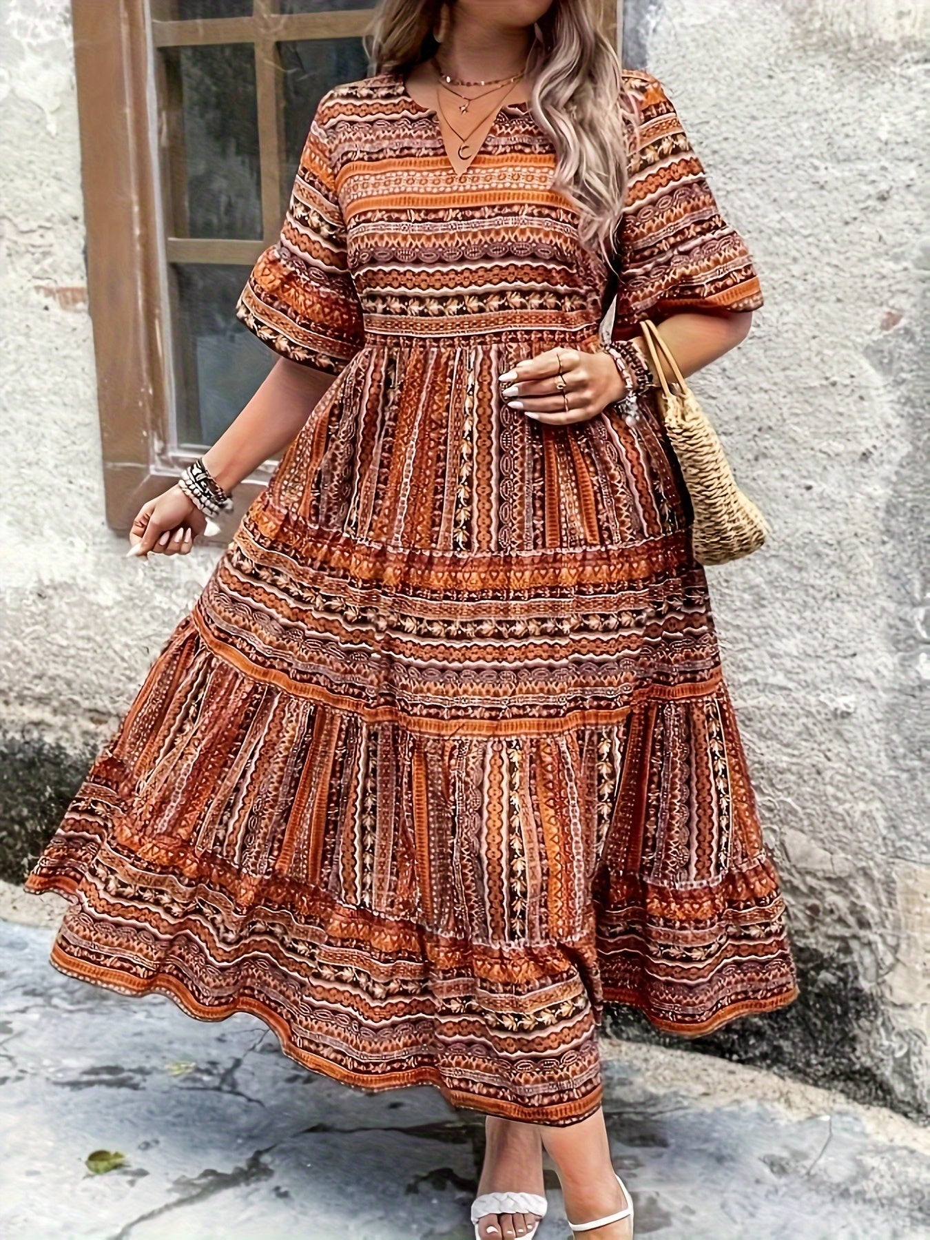 Zafira - Ethnic Flowy Dress