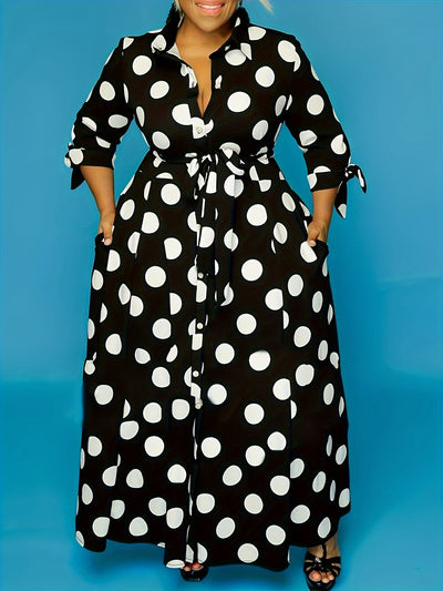Allegra - Elegant Polka Dot Dress