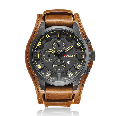 Max - Leather Strap Chronograph Watch