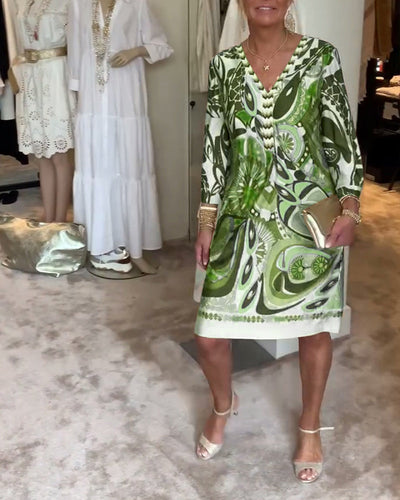 Carissa - Retro Printed Dress