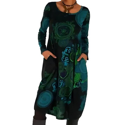 Nerina - Artistic Printed Dress