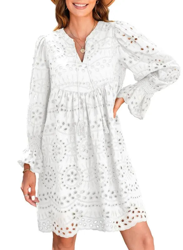 Shairene - Feminine Eyelet Dress