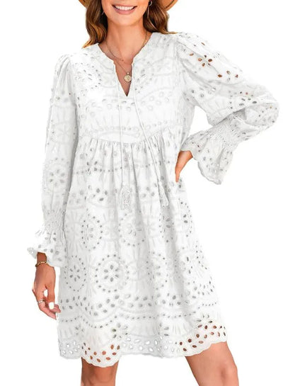 Shairene - Feminine Eyelet Dress