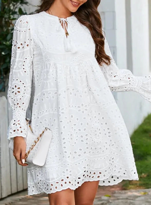 Shairene - Feminine Eyelet Dress