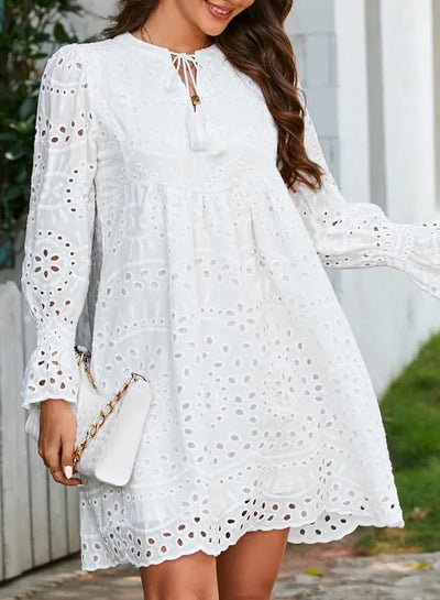 Shairene - Feminine Eyelet Dress