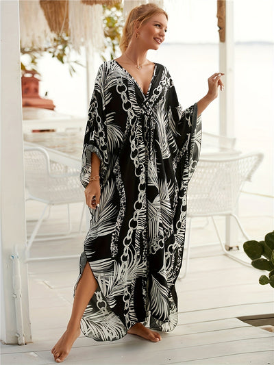 Sienna - Luxe Chain Print Kaftan Dress