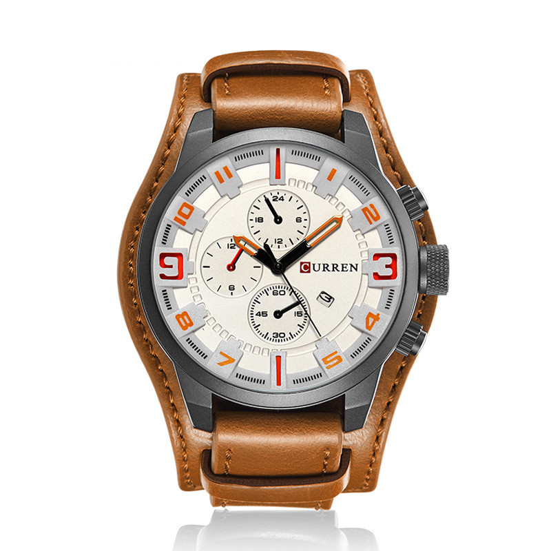 Max - Leather Strap Chronograph Watch