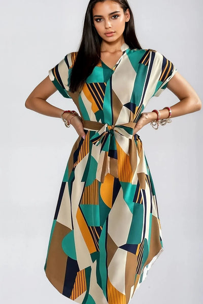 Krisha - Chic Geometric Dress