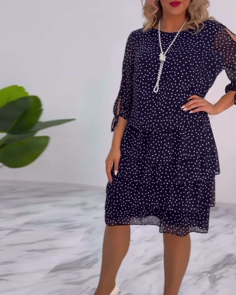 Hilda - Polka Dot Layered Dress