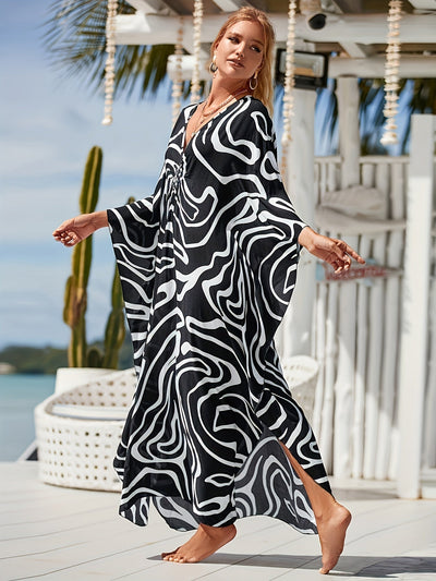 Nova - Geometric Print Kaftan Dress