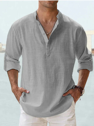Kevin - Men's Linen Button-Up Shirt