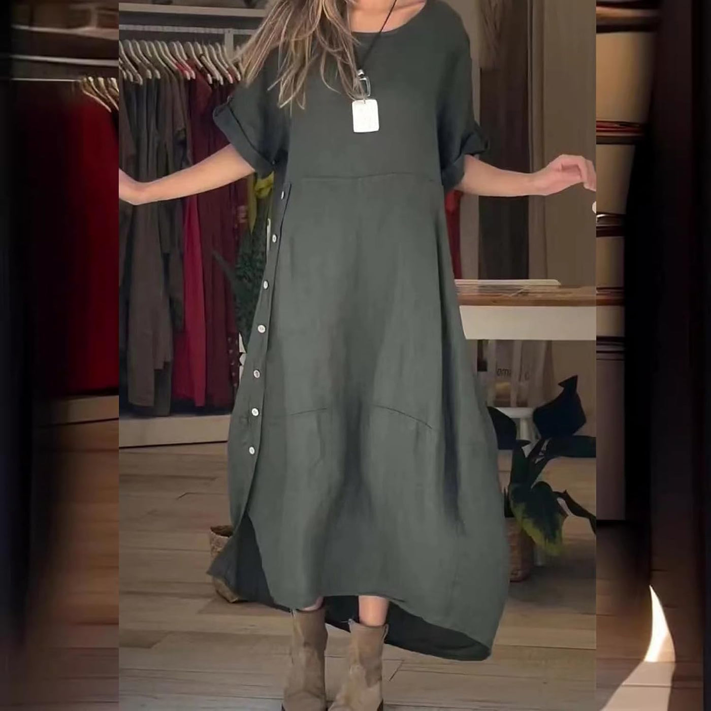 Jezza - Buttoned Detail Dress