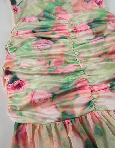 Fiorellina – Romantic floral print – Corset maxi dress