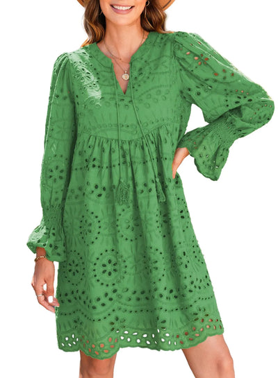 Shairene - Feminine Eyelet Dress