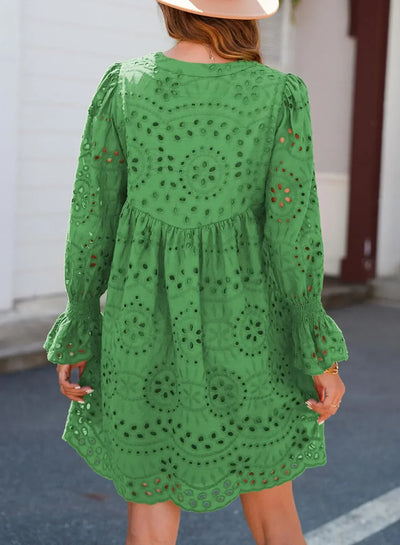 Shairene - Feminine Eyelet Dress