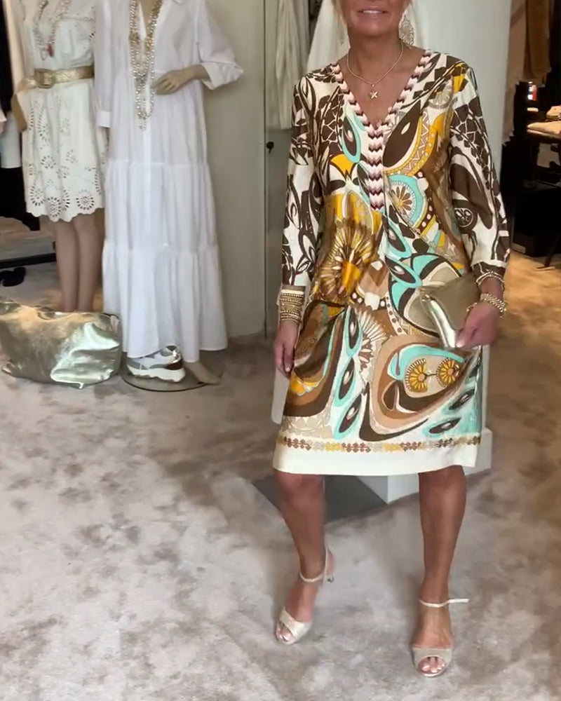 Carissa - Retro Printed Dress