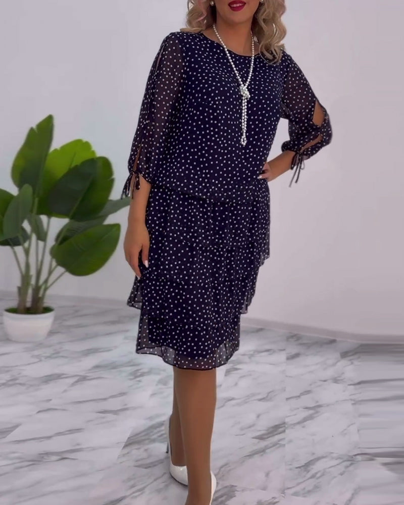 Hilda - Polka Dot Layered Dress