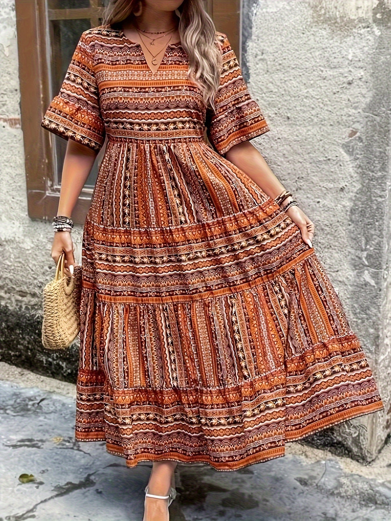 Zafira - Ethnic Flowy Dress