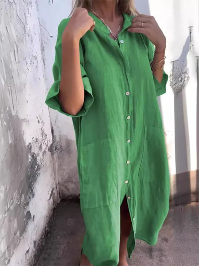 Ylaina - Buttoned Breeze Dress